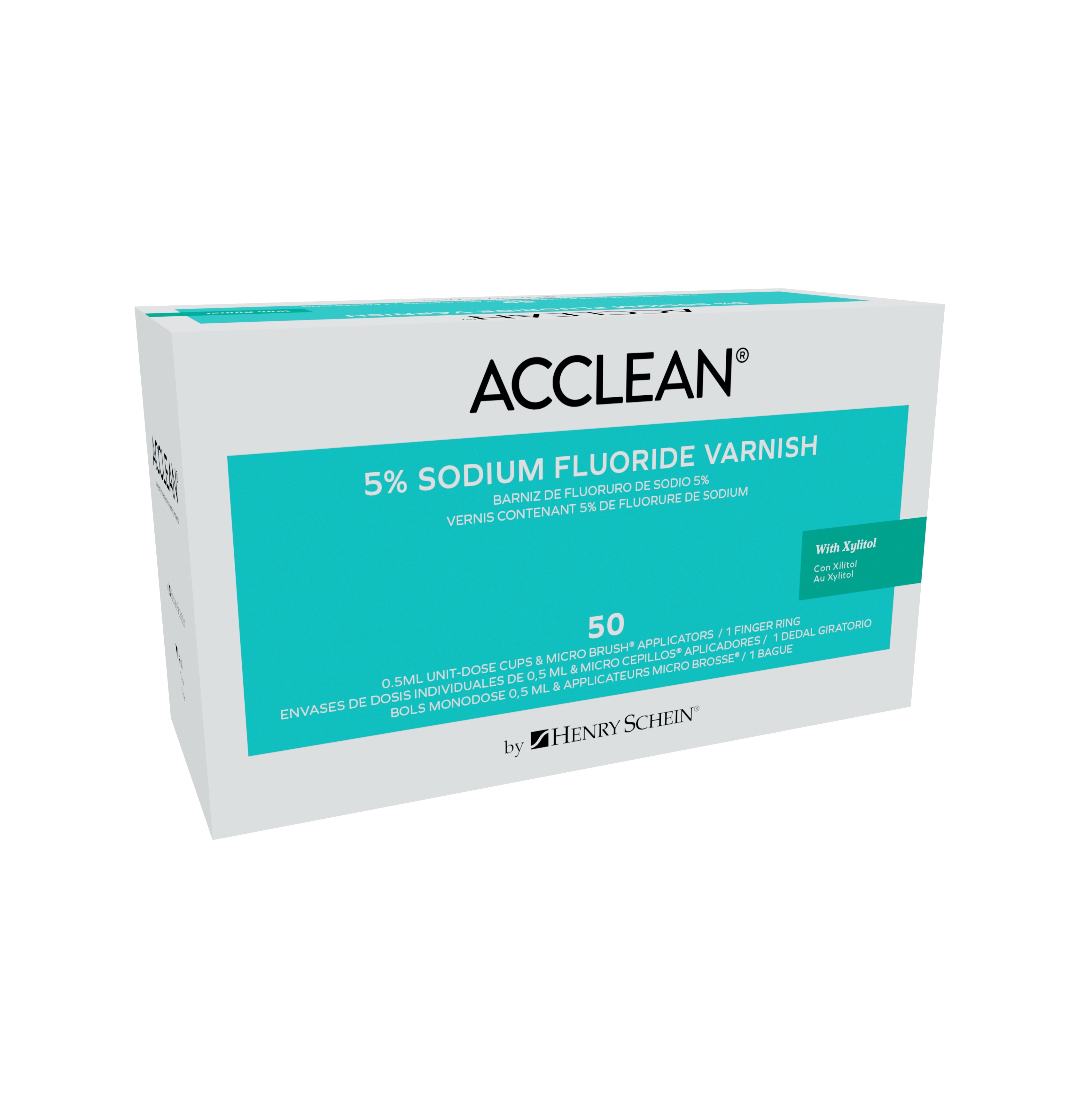 Acclean Fluoride Varnish Cups Unit Dose 5% NaF 0.5 mL Raspberry 50/Bx